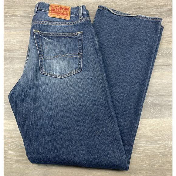 Lucky Brand Other - Lucky Brand Dungaree Jeans Mens 32 X 32 Blue Gene Montesano Mid Rise Boot Denim